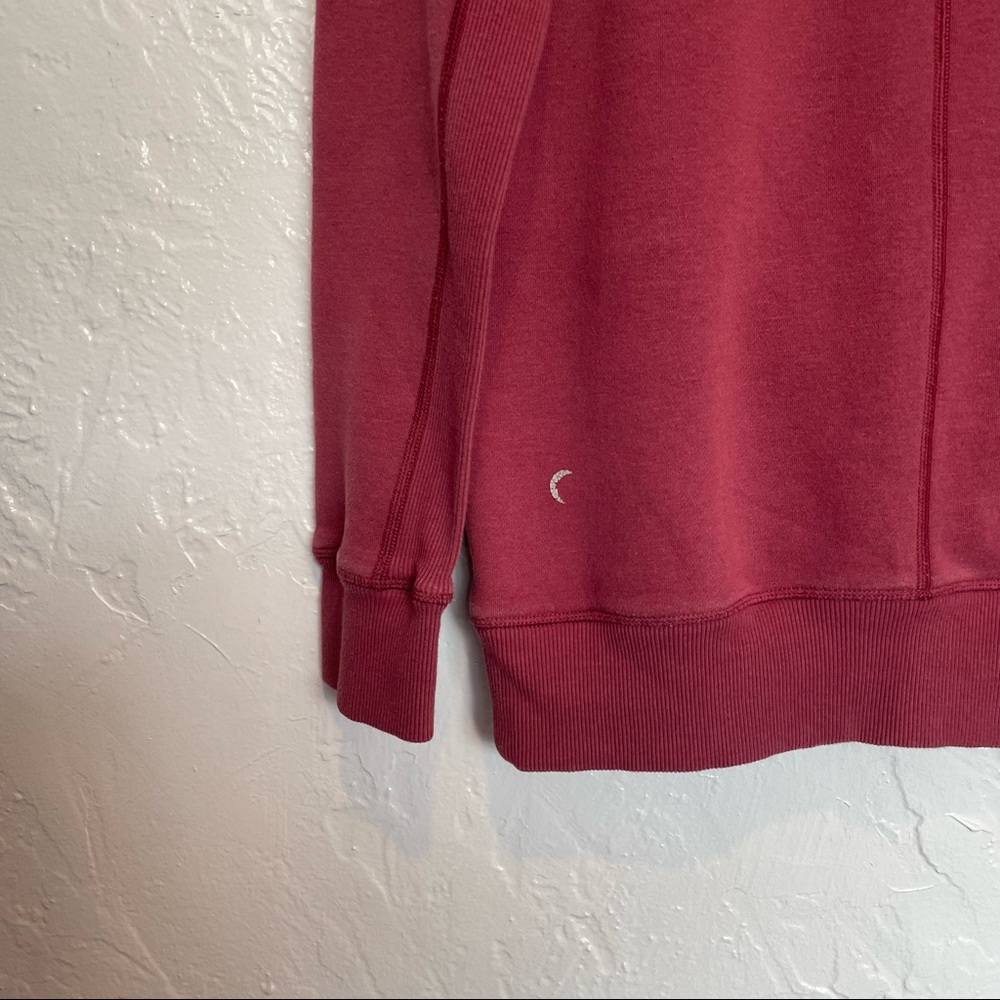 Zyia Oh So Soft Hoodie sweatshirt Tibetan Red Burgundy Medium - Picture 6 of 6